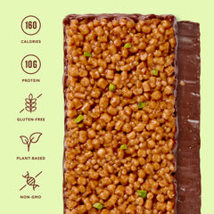 Mezcla Puff Crispy bar with pea crisps and quinoa base highlights texture