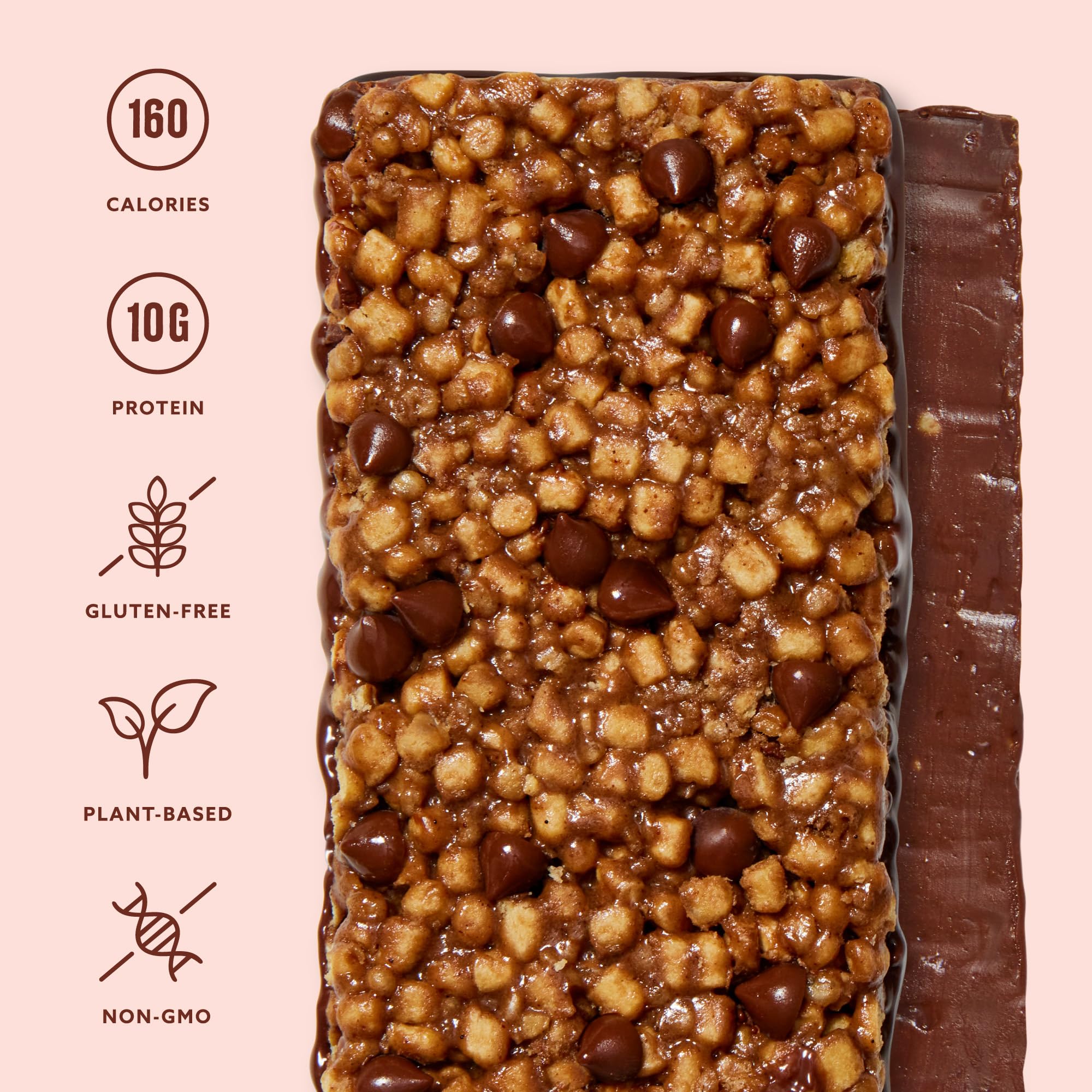Mezcla Puff Crispy Protein Bars features a creamy bottom coating with rich flavor.