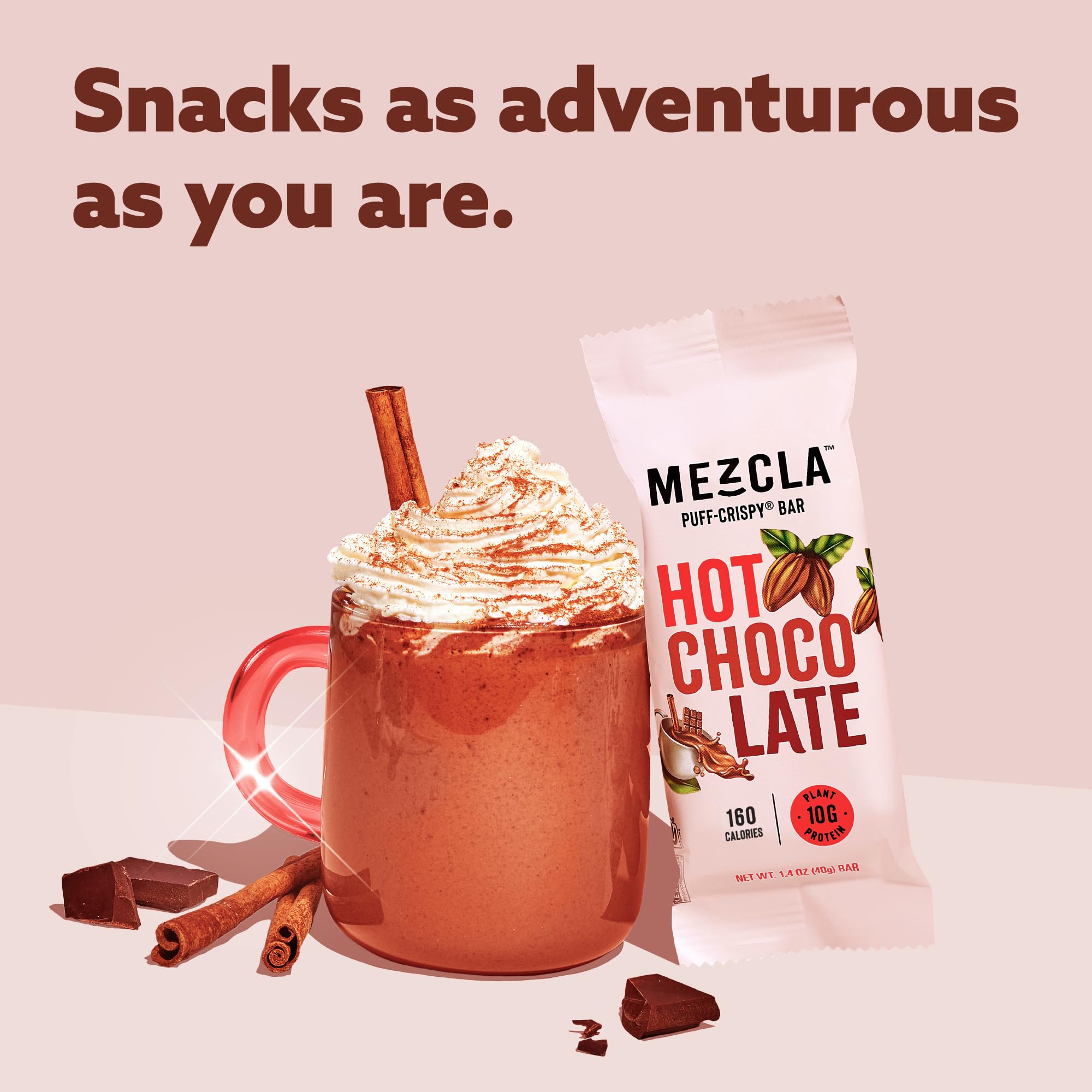 Mezcla Puff Crispy Protein Bars is gluten-free and vegan with clean ingredients.