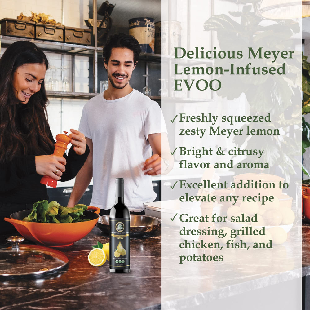 Meyer lemon olive oil lemons capture fresh citrus notes for marinades.