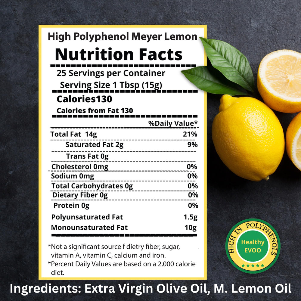 Pouring M.G. PAPPAS Meyer lemon olive oil highlights smooth texture for sautéing.