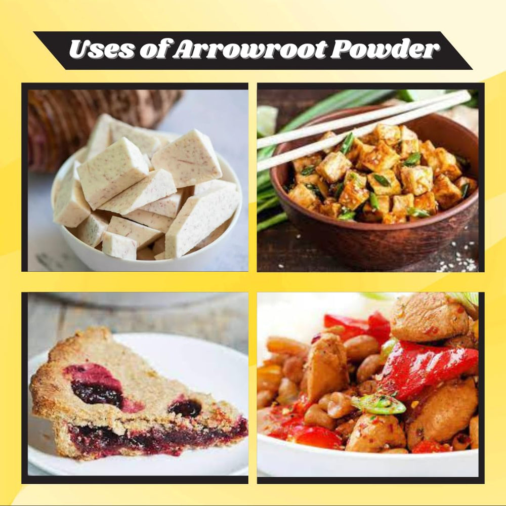 mGanna Arrowroot Powder baking-demos hint at silky batters and stable sauces.