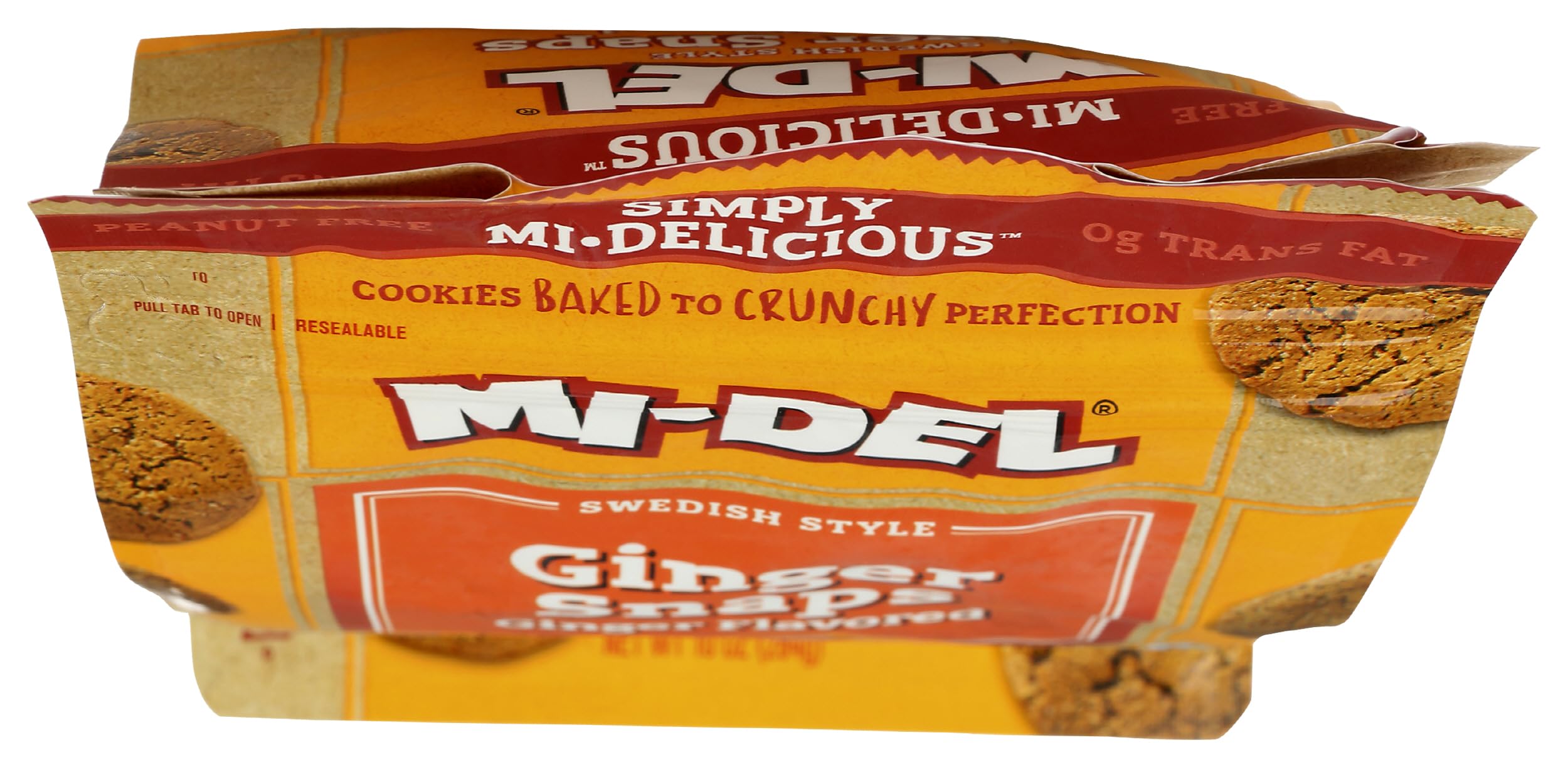 Mi-Del Ginger Snaps kosher-certified with peanut-free assurance.