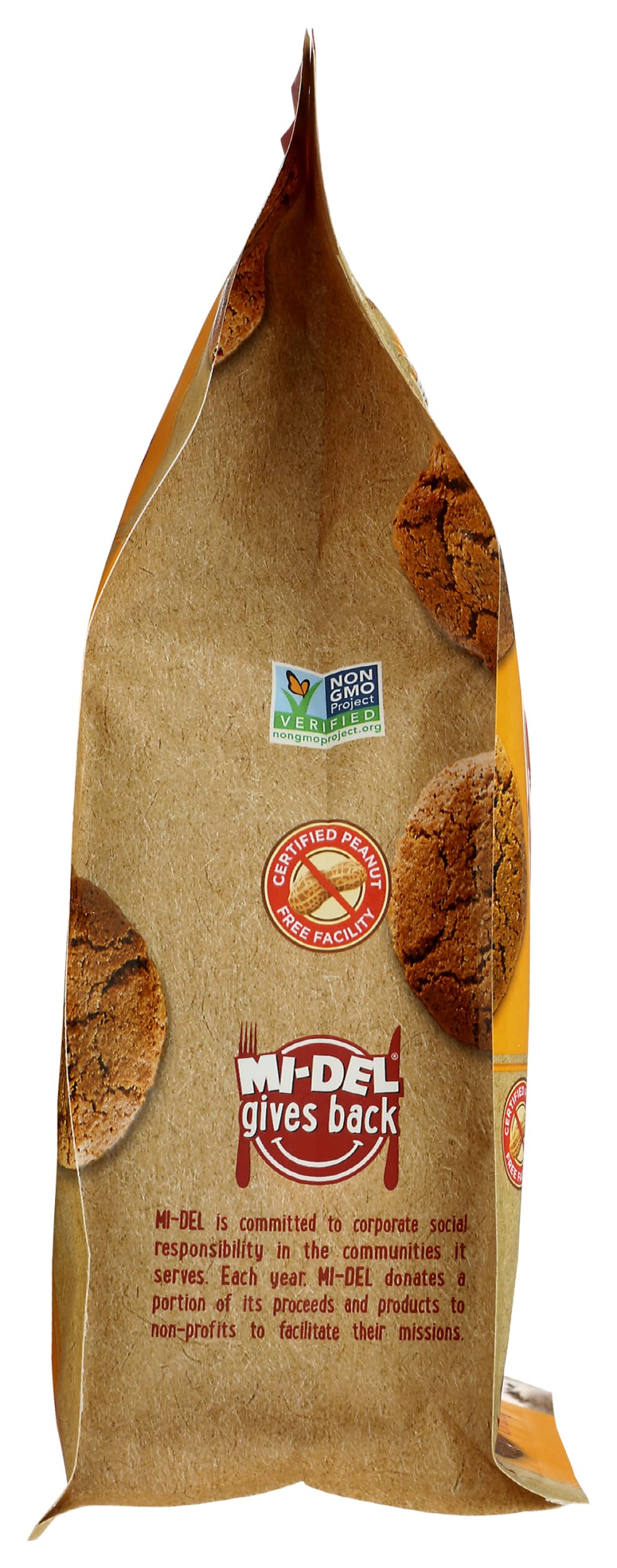 Mi-Del Ginger Snaps come in a convenient single-pack for snacking.