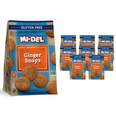 Mi-Del Ginger Snaps pack front highlights real ginger flavor ideal for tea-time.