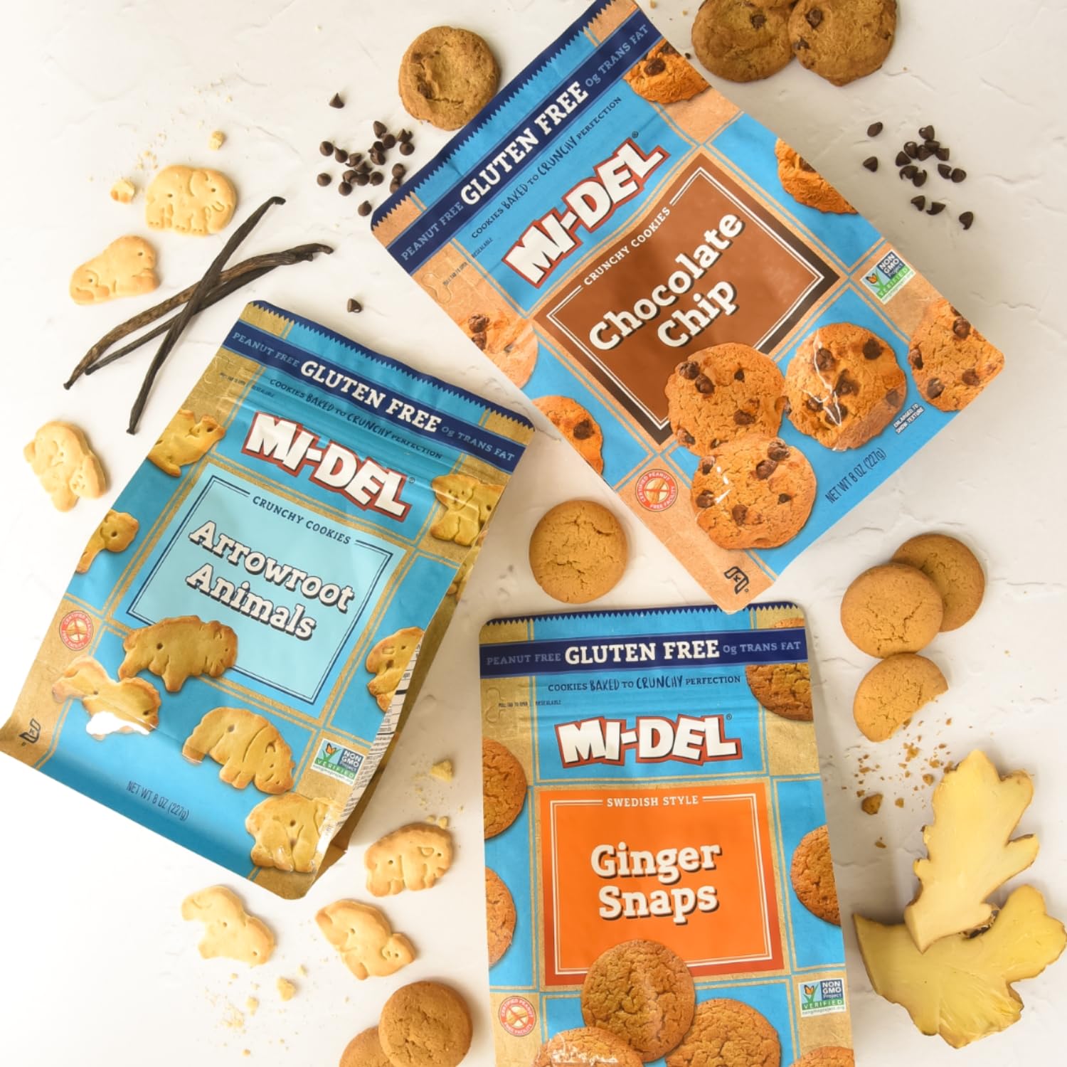 Mi-Del ginger snaps in travel pack appeal to busy families.