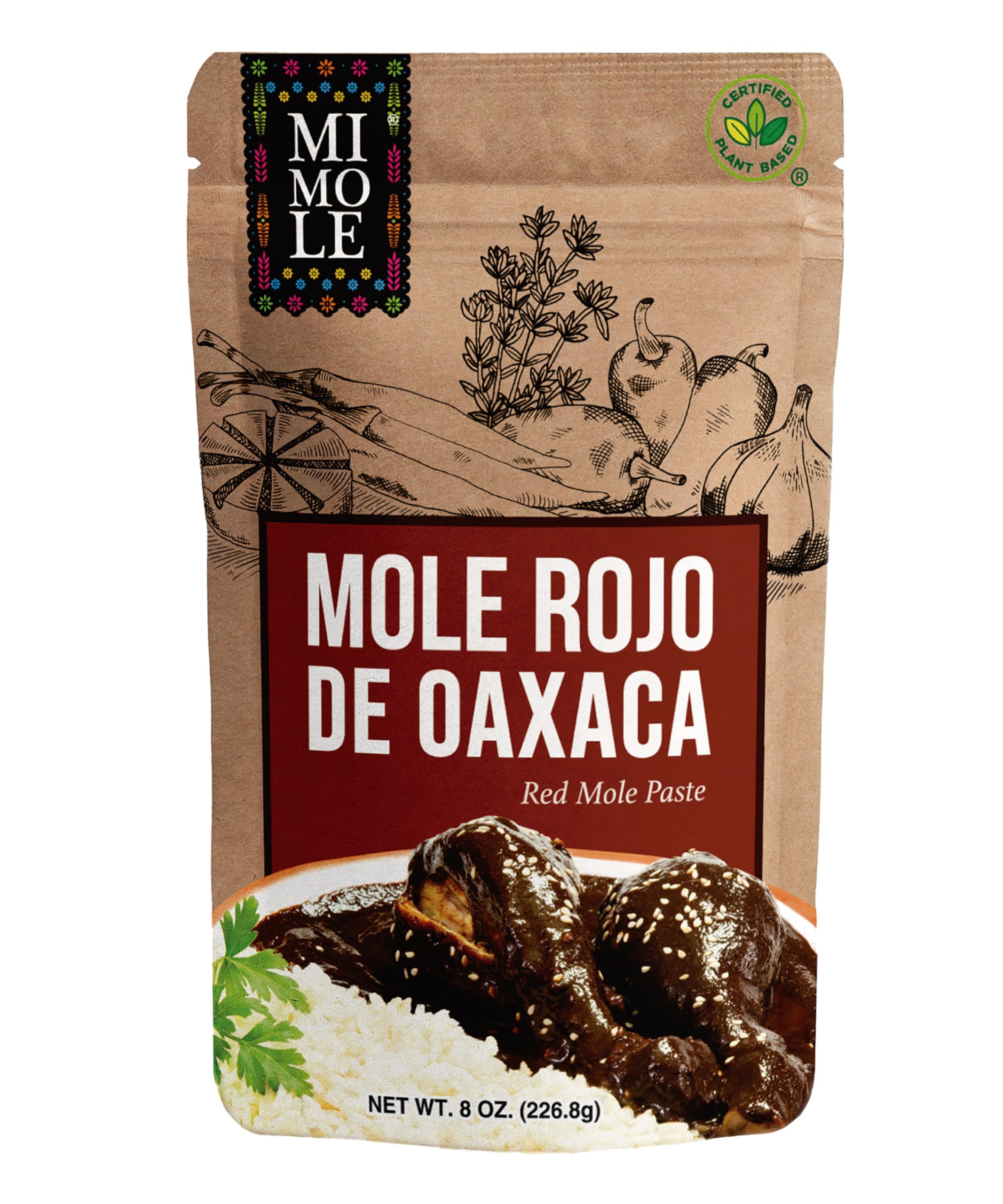 Mi Mole Mole Rojo de Oaxaca jar—authentic flavor ready to elevate weeknight dinners.