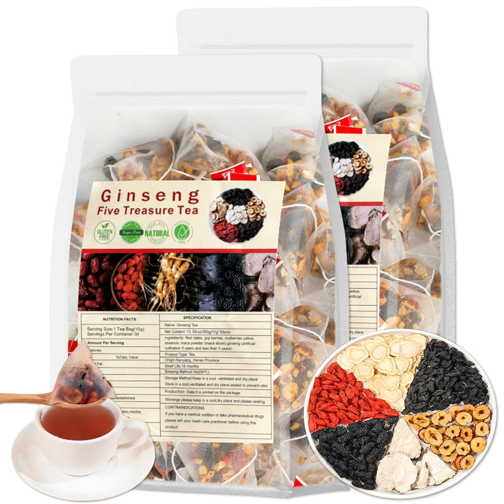 MIANQIONGFENG ginseng five treasures tea box ready for brewing to boost daily vitality
