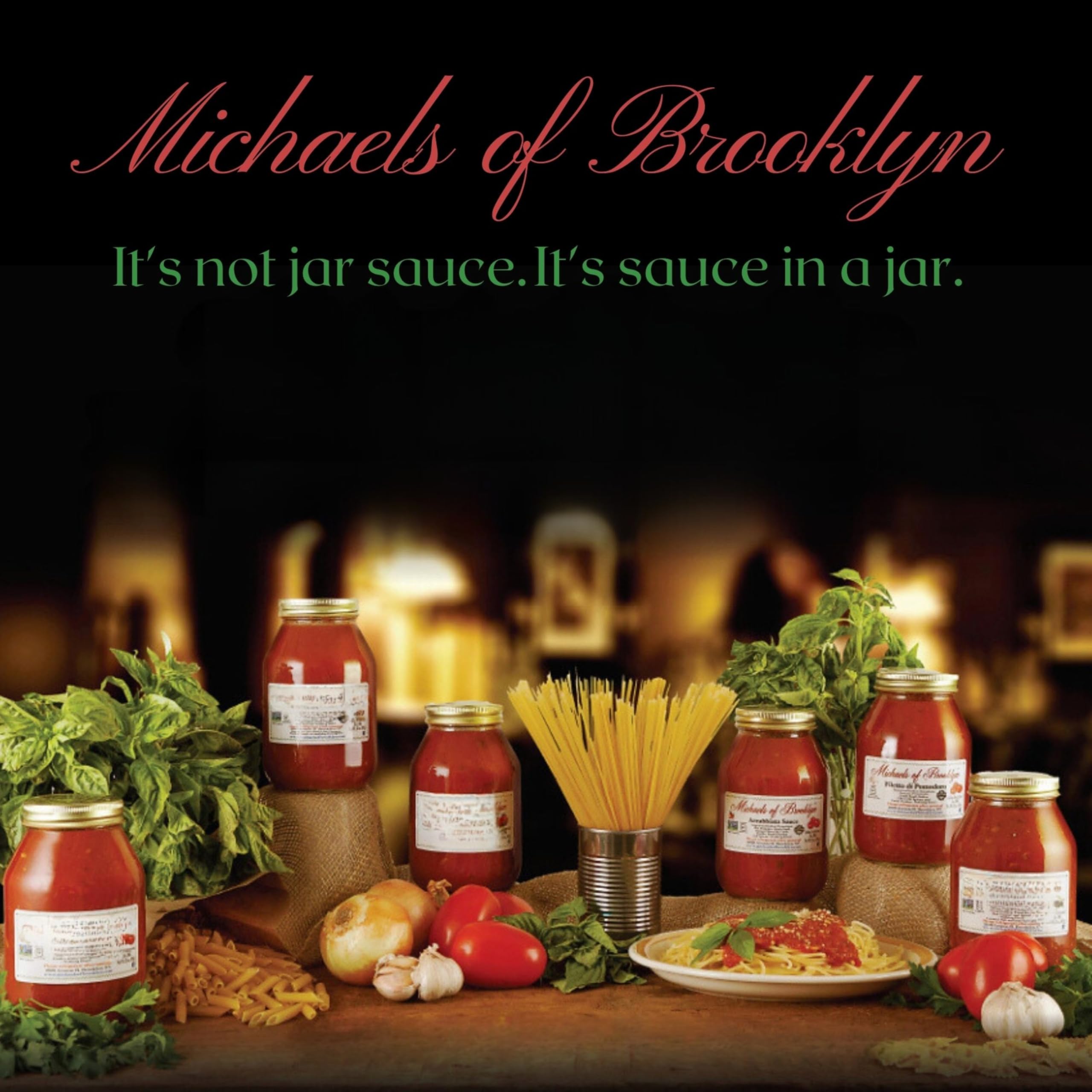 Michaels Of Brooklyn Marinara pantry display—ready for quick weeknight meals.