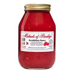 Michaels Of Brooklyn Arrabbiata jar front view for gluten-free pasta