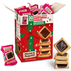 Michel et Augustin Christmas cookies dark chocolate squares, perfect for gifting
