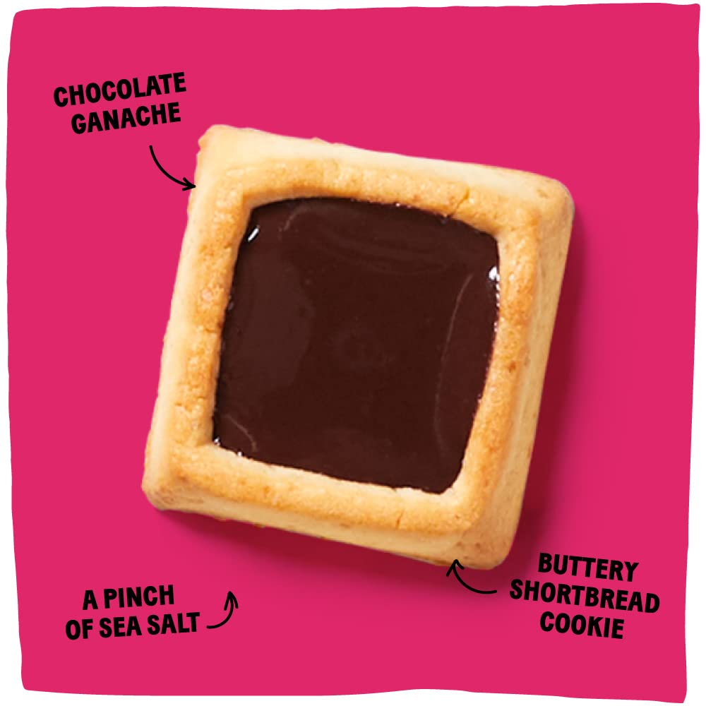 Butter-rich shortbread texture with a glossy chocolate center and crusty bite.