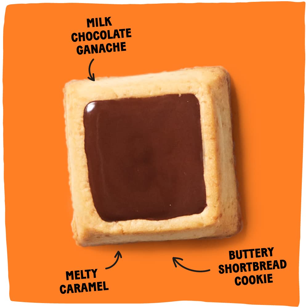 Michel et Augustin milk chocolate glaze on cookie adds velvety sweetness and depth.