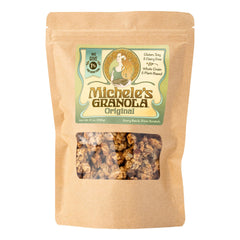 Michele's Granola Original bowl close-up, a wholesome breakfast option.