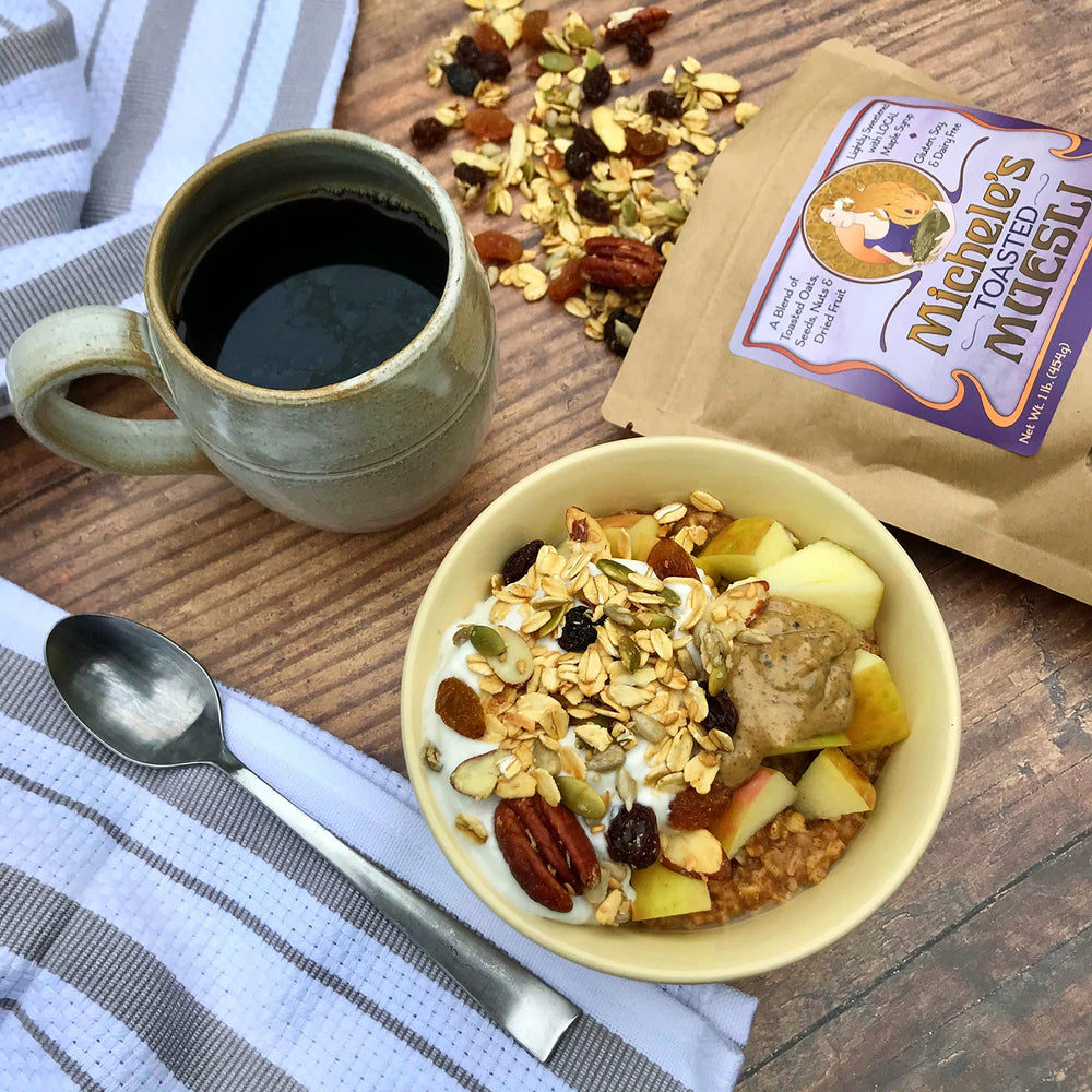 Michele's Granola toasted muesli cold cereal with milk or yogurt