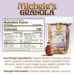 Michele's Granola parfait with toasted muesli adds texture and flavor