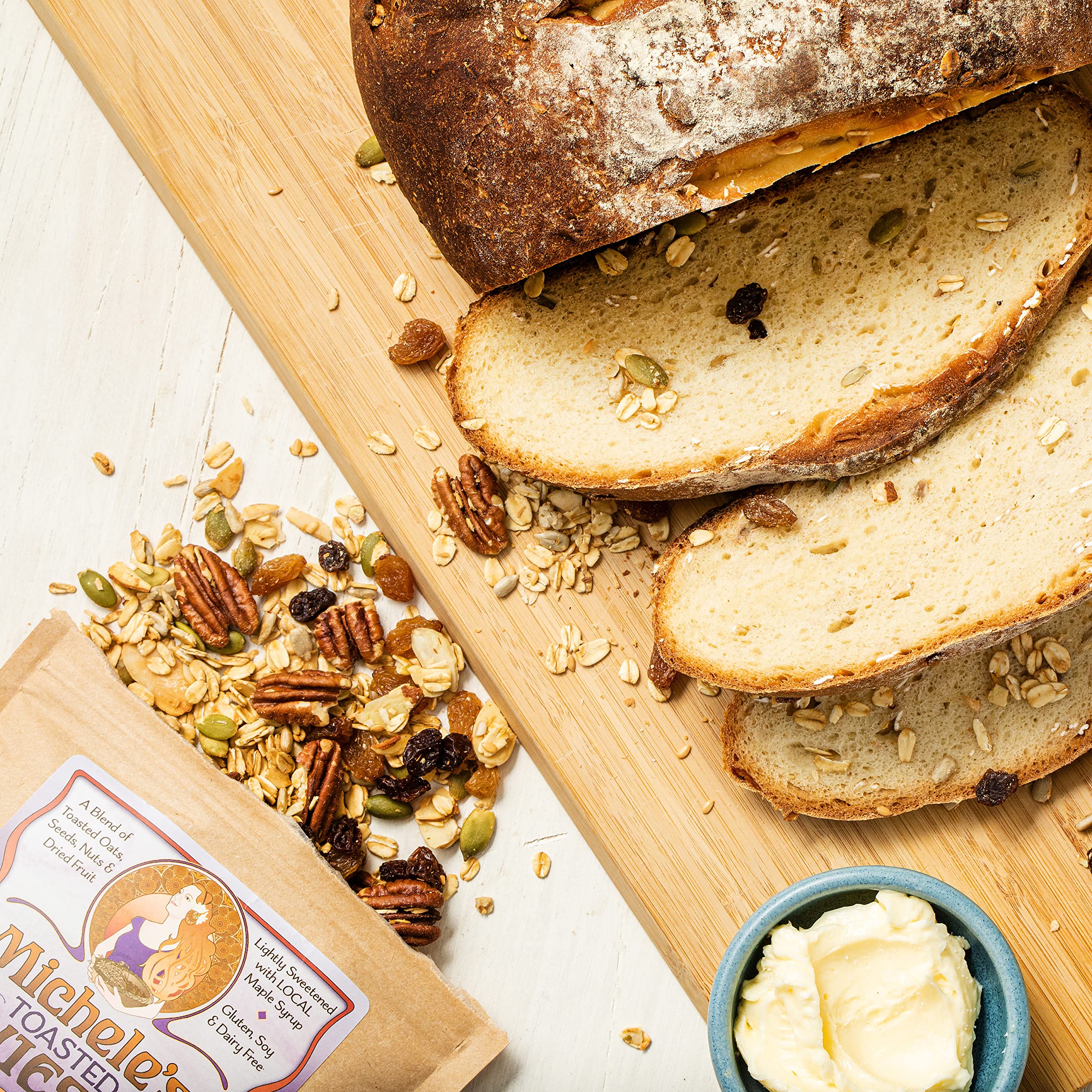 Michele's Granola yogurt topping adds crunch and natural sweetness