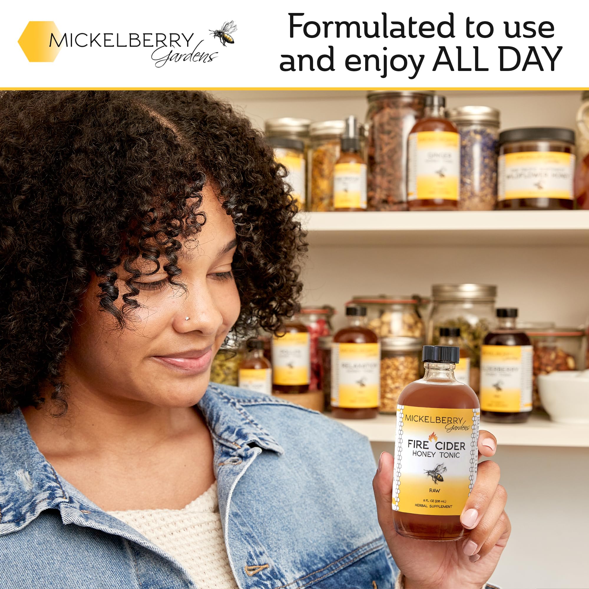 Two-bottle pack of Mickelberry Gardens Fire Cider Honey Tonic in packaging box