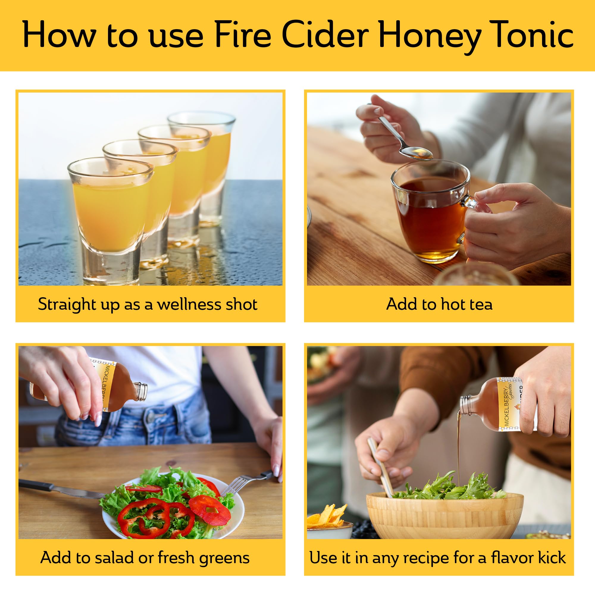 Mickelberry Gardens Fire Cider turmeric root focus highlights warm spice and bold flavor