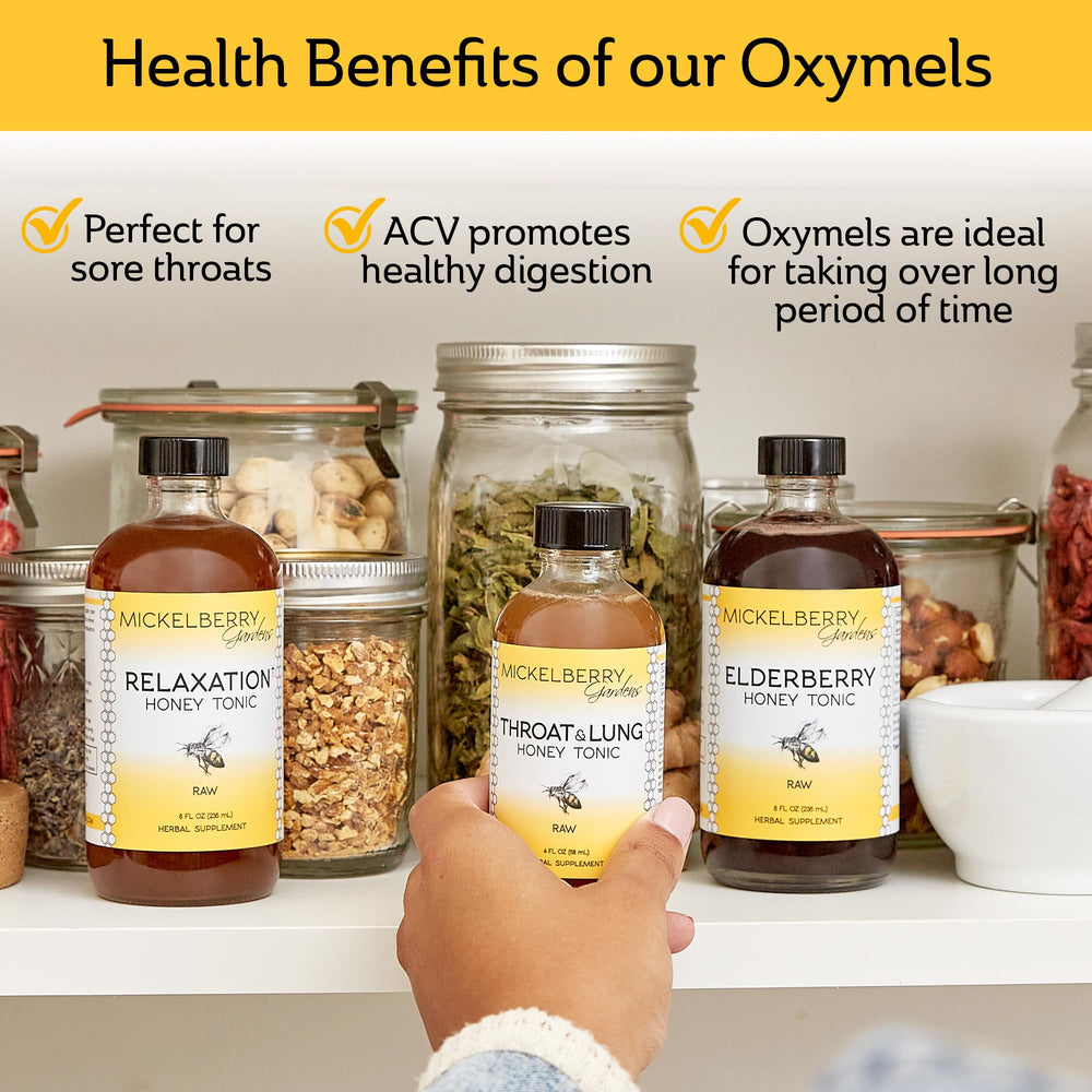 Mickelberry Gardens propolis ingredient jar highlights sustainability.