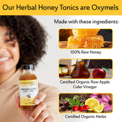 Close-up of Mickelberry Gardens tonic ingredients and labeling.