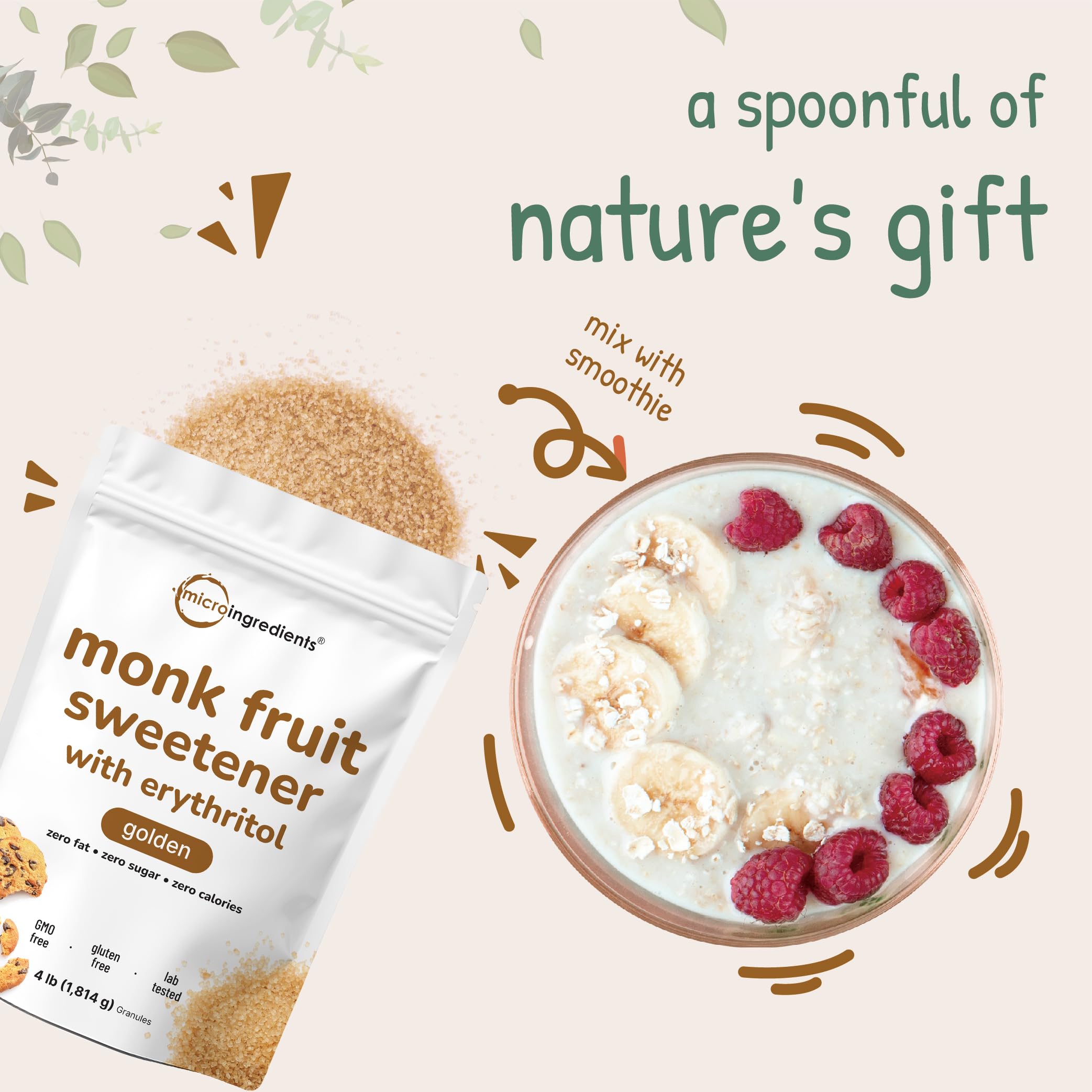Micro Ingredients 2-in-1 blend balances sweetness for healthy cooking.