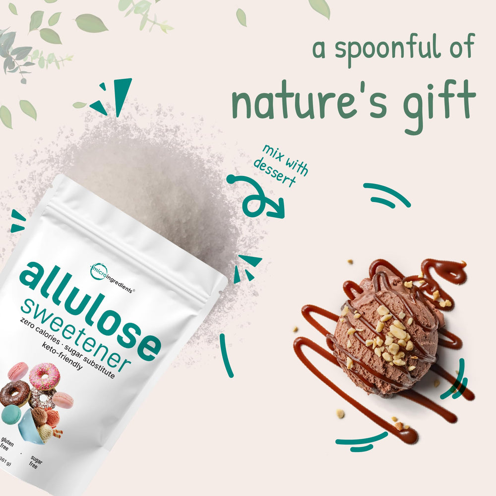 Micro Ingredients Allulose baking dish ready for keto friendly cooking and desserts