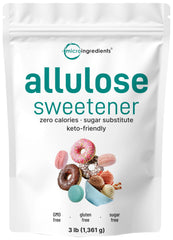 Micro Ingredients Allulose bottle pour showing zero calorie sweetness for beverages
