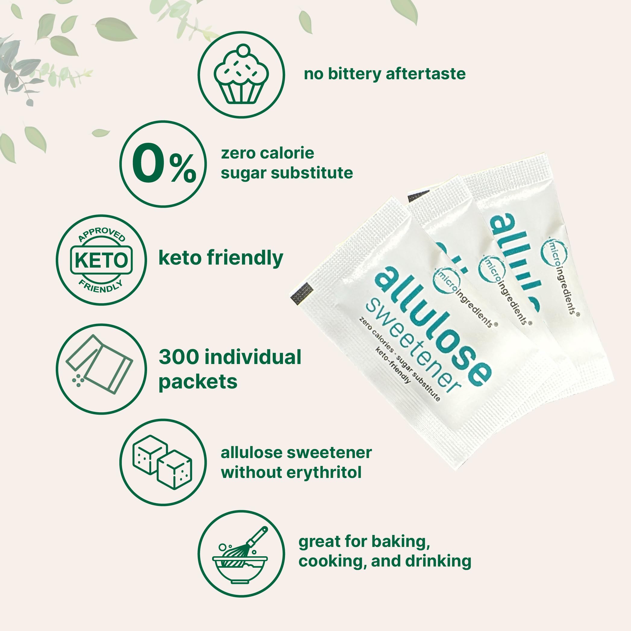 Allulose in coffee highlighting keto-friendly, zero-calorie sweetness.