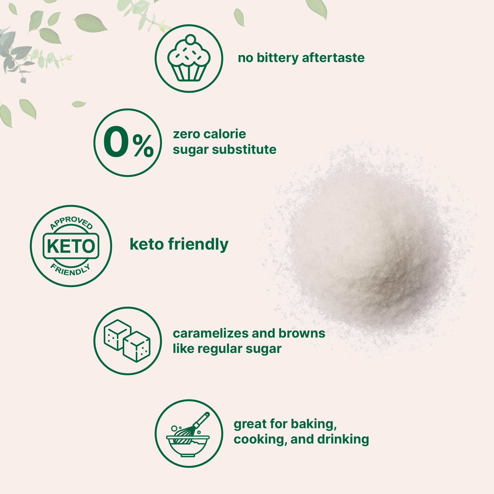 Micro Ingredients Allulose powder closeup shows fine texture and quick dissolution
