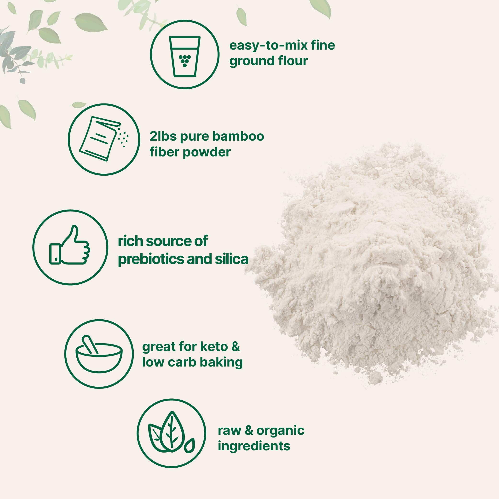 Micro Ingredients bamboo fiber powder batter texture enhancement for smooth mixtures