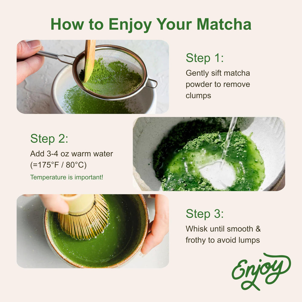 Micro Ingredients bamboo whisk paired with ceremonial grade matcha for smooth foam.