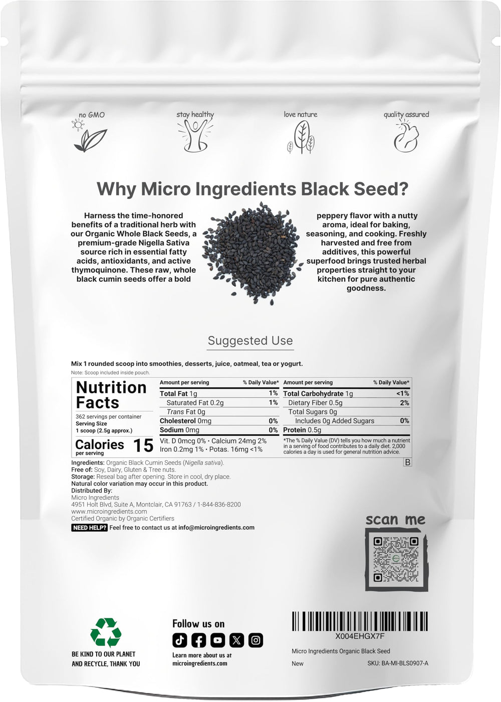 Micro Ingredients black cumin seeds closeup show whole Nigella Sativa for authentic flavor