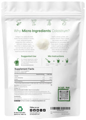 Micro Ingredients bovine colostrum powder instant mix for quick dissolving.