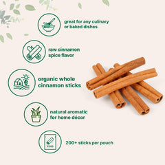 Micro Ingredients cinnamon sticks for baking and desserts add warm, woody notes.