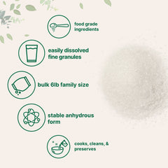 Micro Ingredients citric acid anhydrous shows a stable, versatile form.
