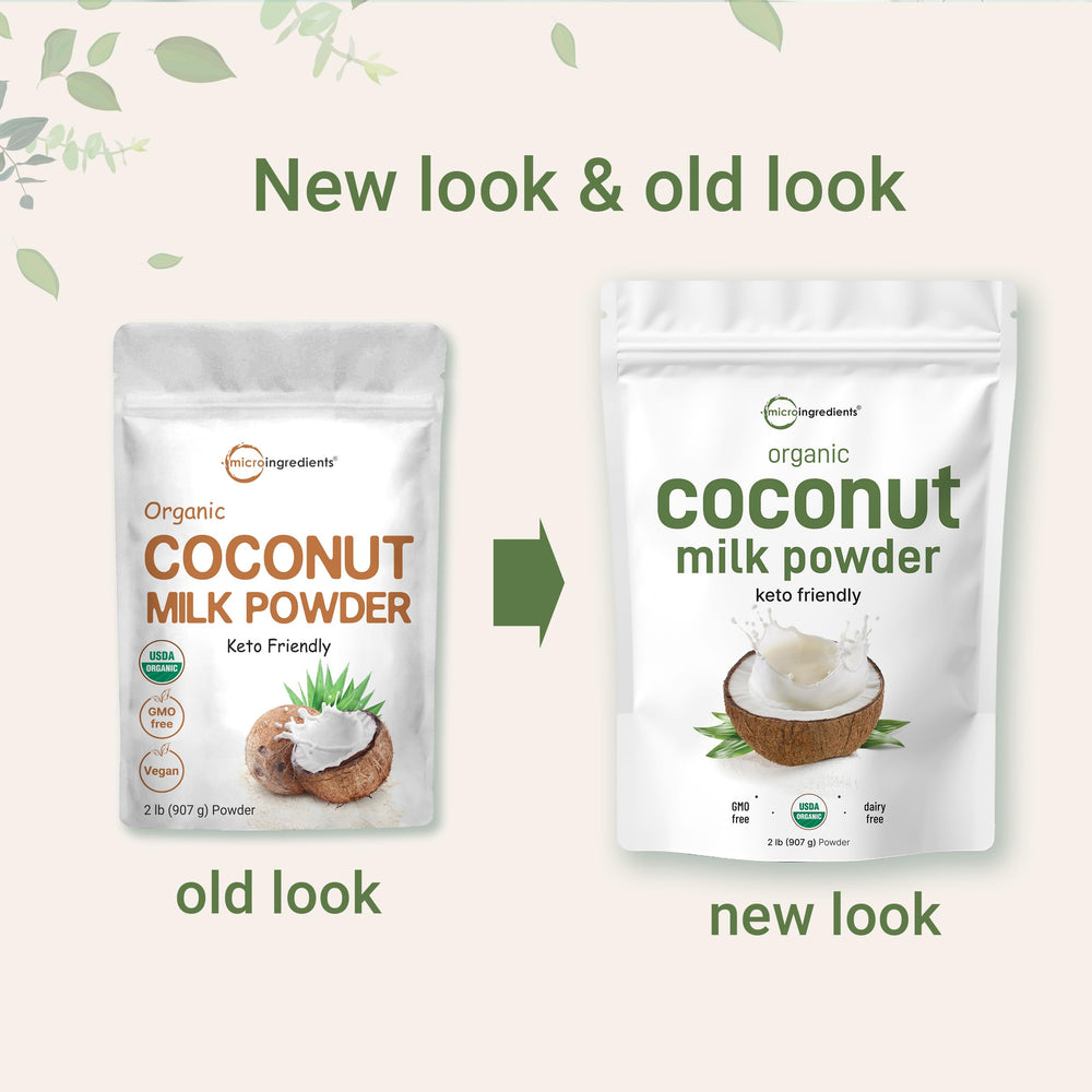 Micro Ingredients coconut milk powder in coffee cup as dairy-free creamer