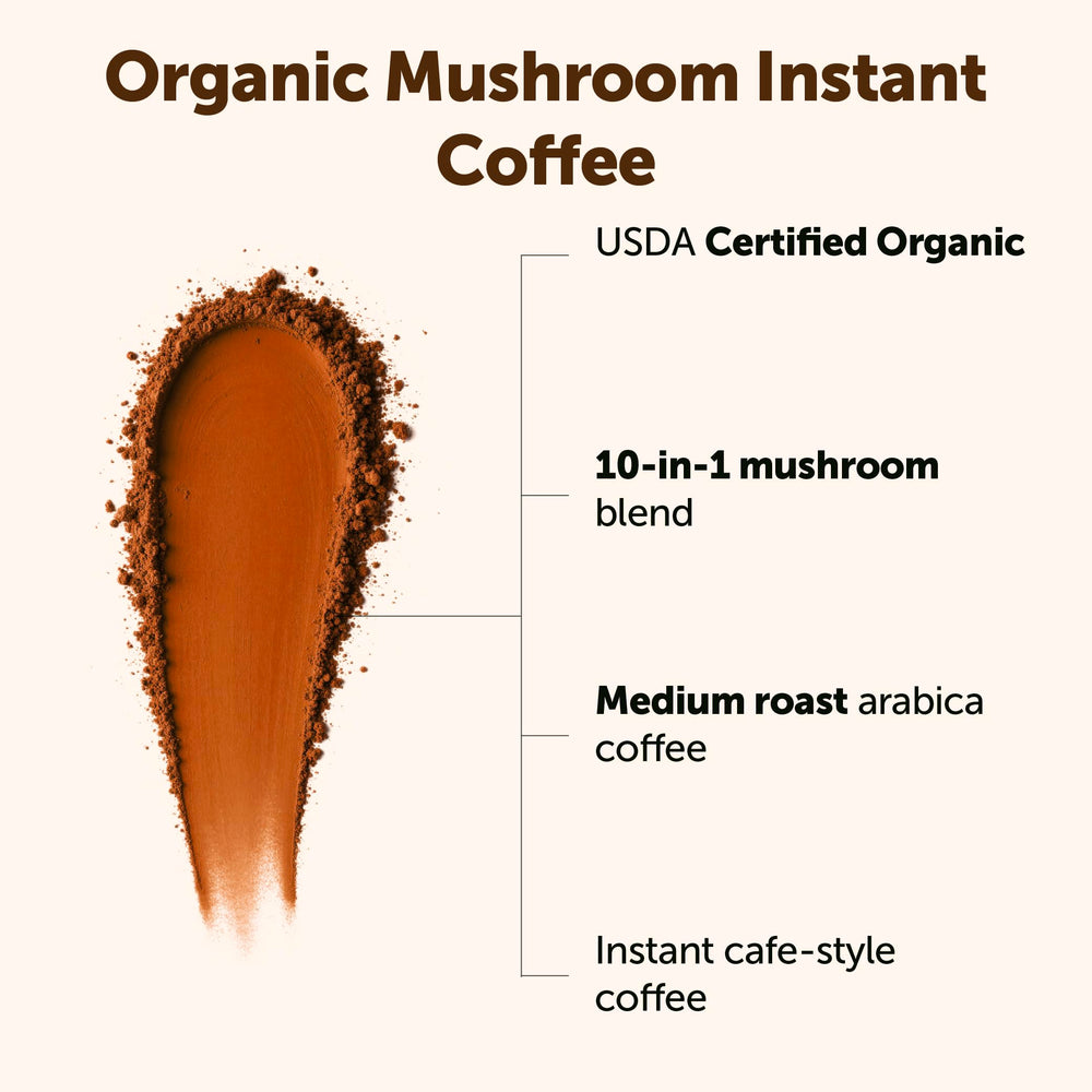 Micro Ingredients organic instant coffee with Lion’s Mane and Reishi for focus