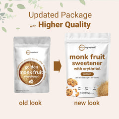 Micro Ingredients Golden Monk Fruit and erythritol sweetener in accessible granules for coffee.