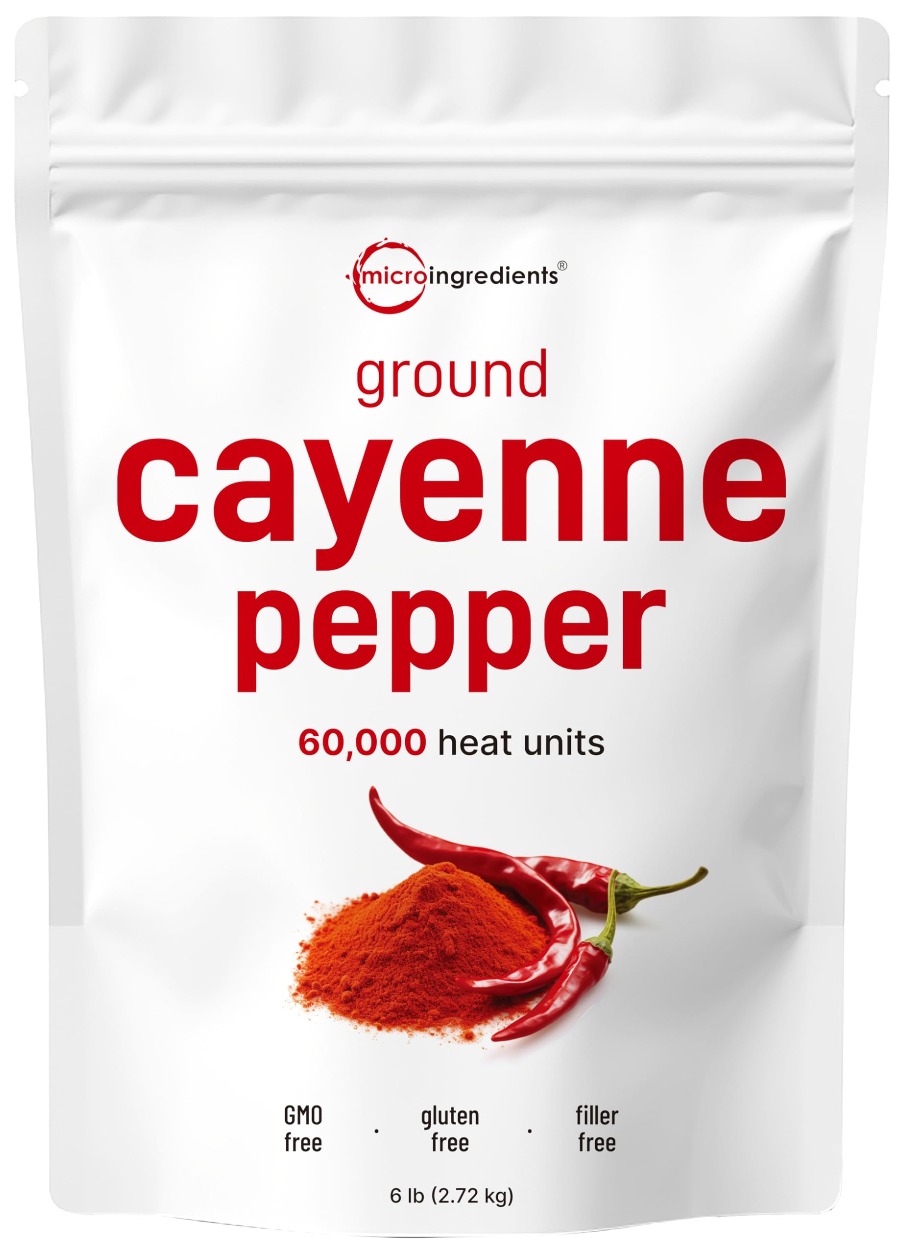 Micro Ingredients ground cayenne pepper bulk 6lbs adds bold heat to dishes.
