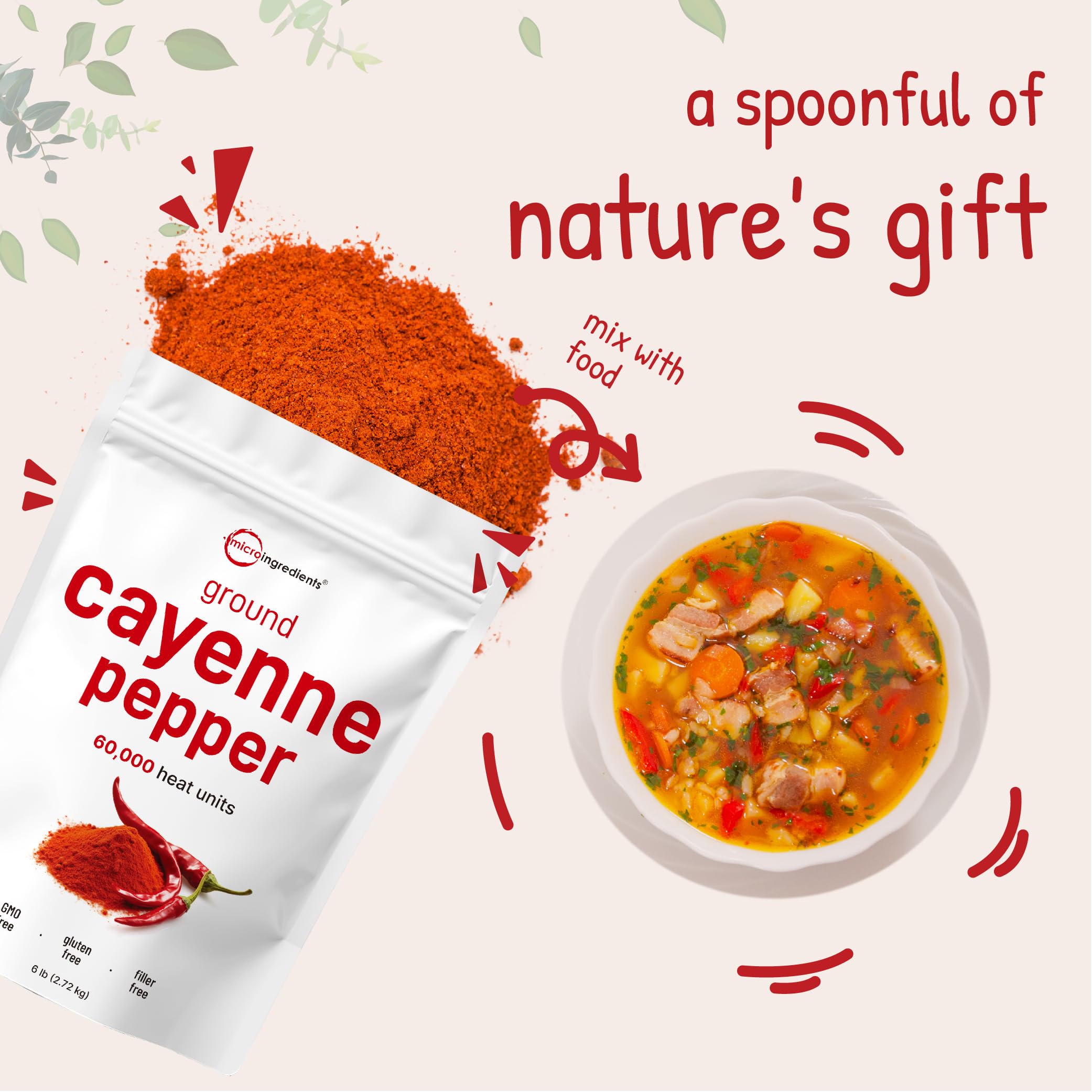 Micro Ingredients made in USA cayenne pepper powder for purity.