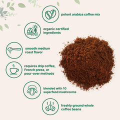 Micro Ingredients dry mushroom powder inside a sealed bag for versatile brewing.