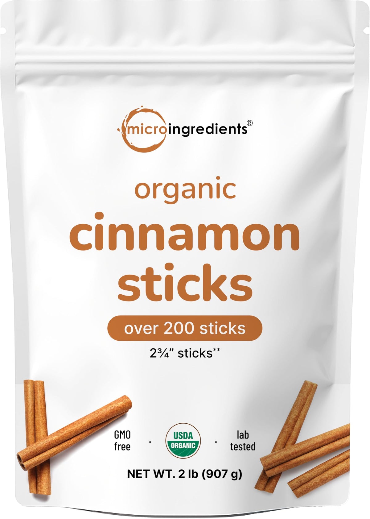 Micro Ingredients organic cinnamon sticks bulk for tea, baking, and savory dishes.