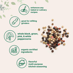 Organic non-GMO peppercorns by Micro Ingredients ensure purity.