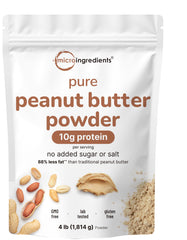 Micro Ingredients Pure PB peanut butter powder bulk bag for easy cooking and snacking.