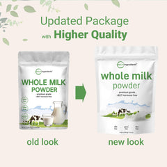 Micro Ingredients reconstitution steps showing easy milk substitute with warm water