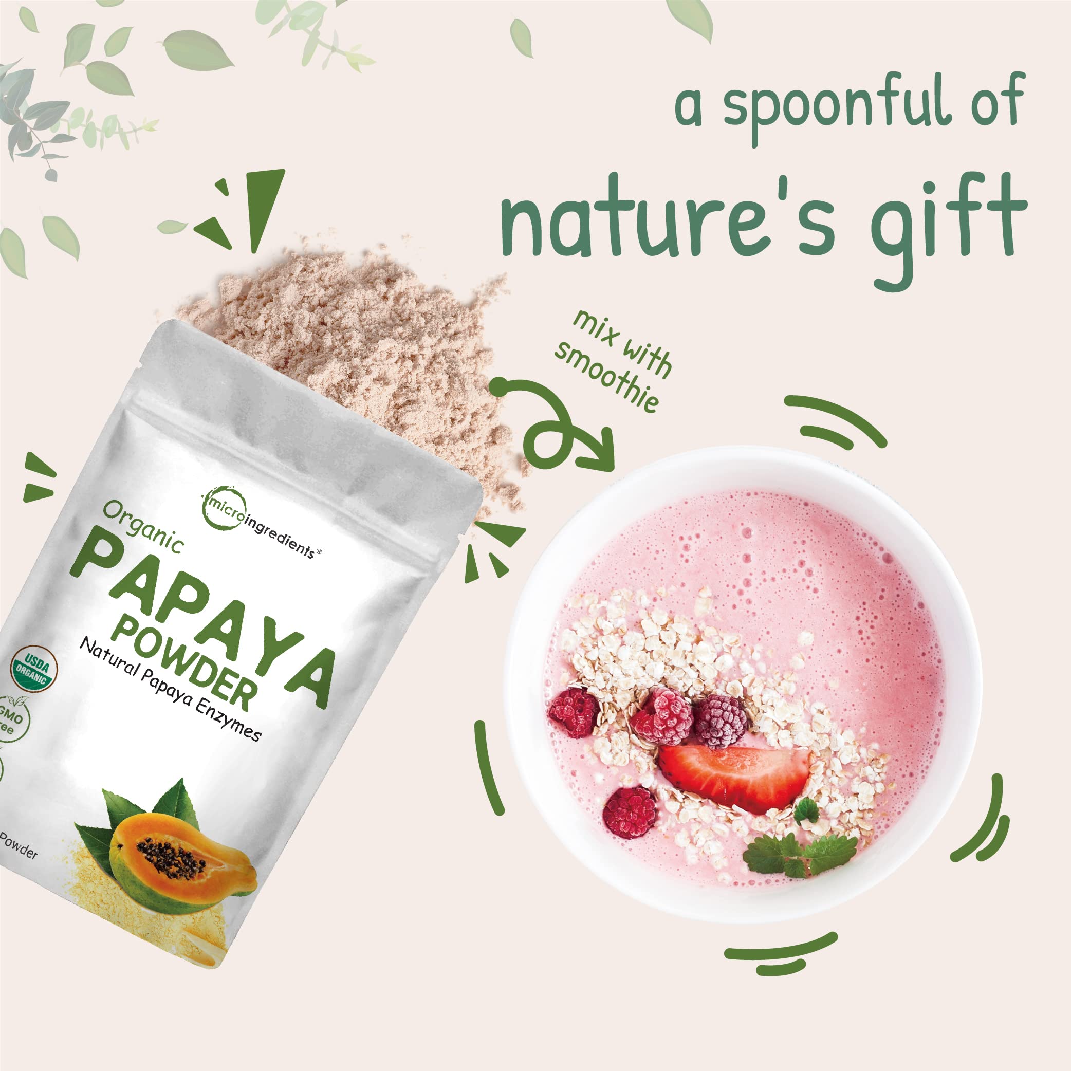 Micro Ingredients vegan-friendly papaya powder offers a versatile plant-powered option