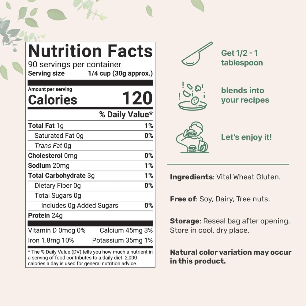 Micro Ingredients Vital Wheat Gluten powder closeup showing fine texture for consistent baking.
