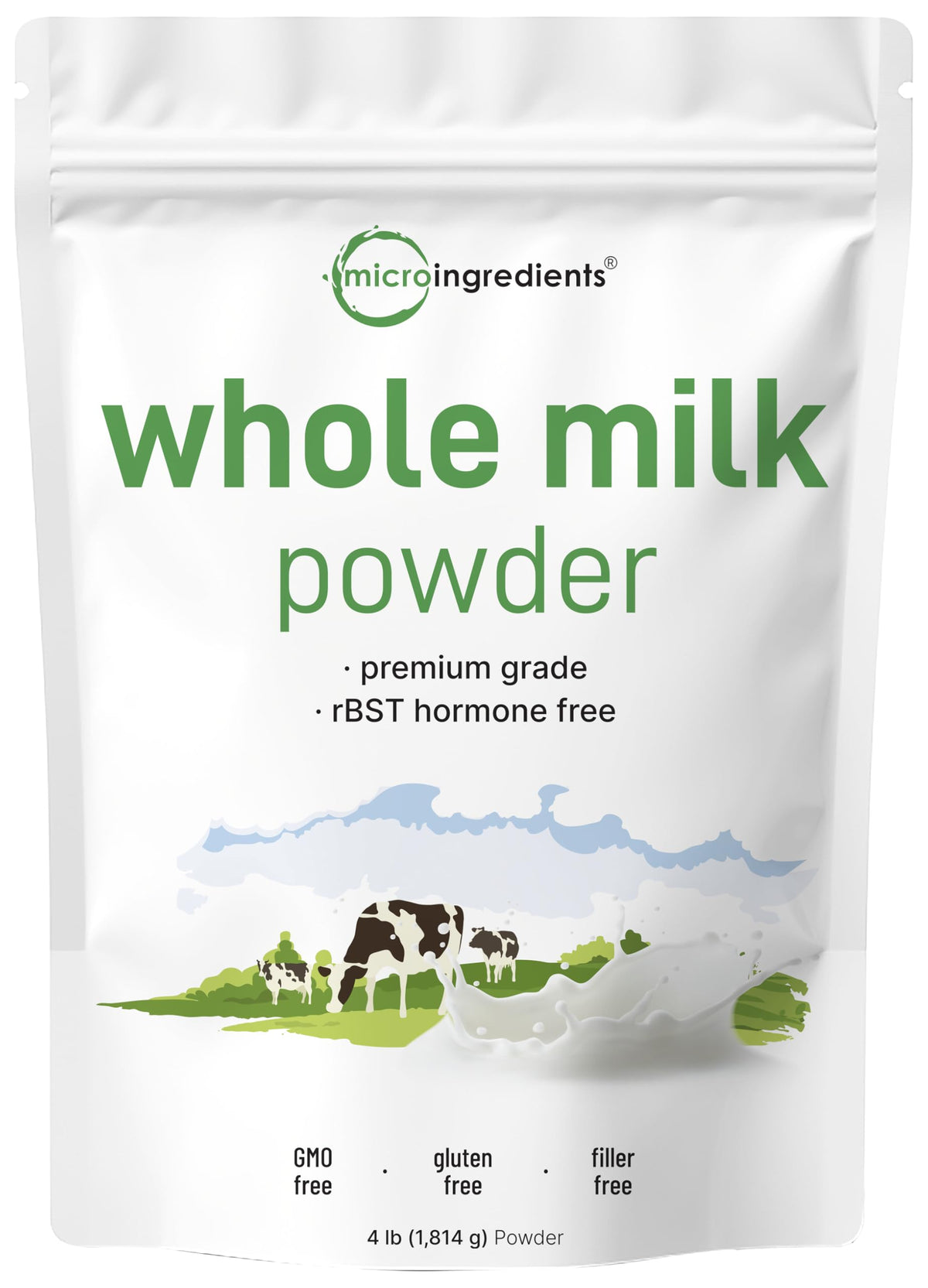 Micro Ingredients whole milk powder canister for rich baking and creamy sauces