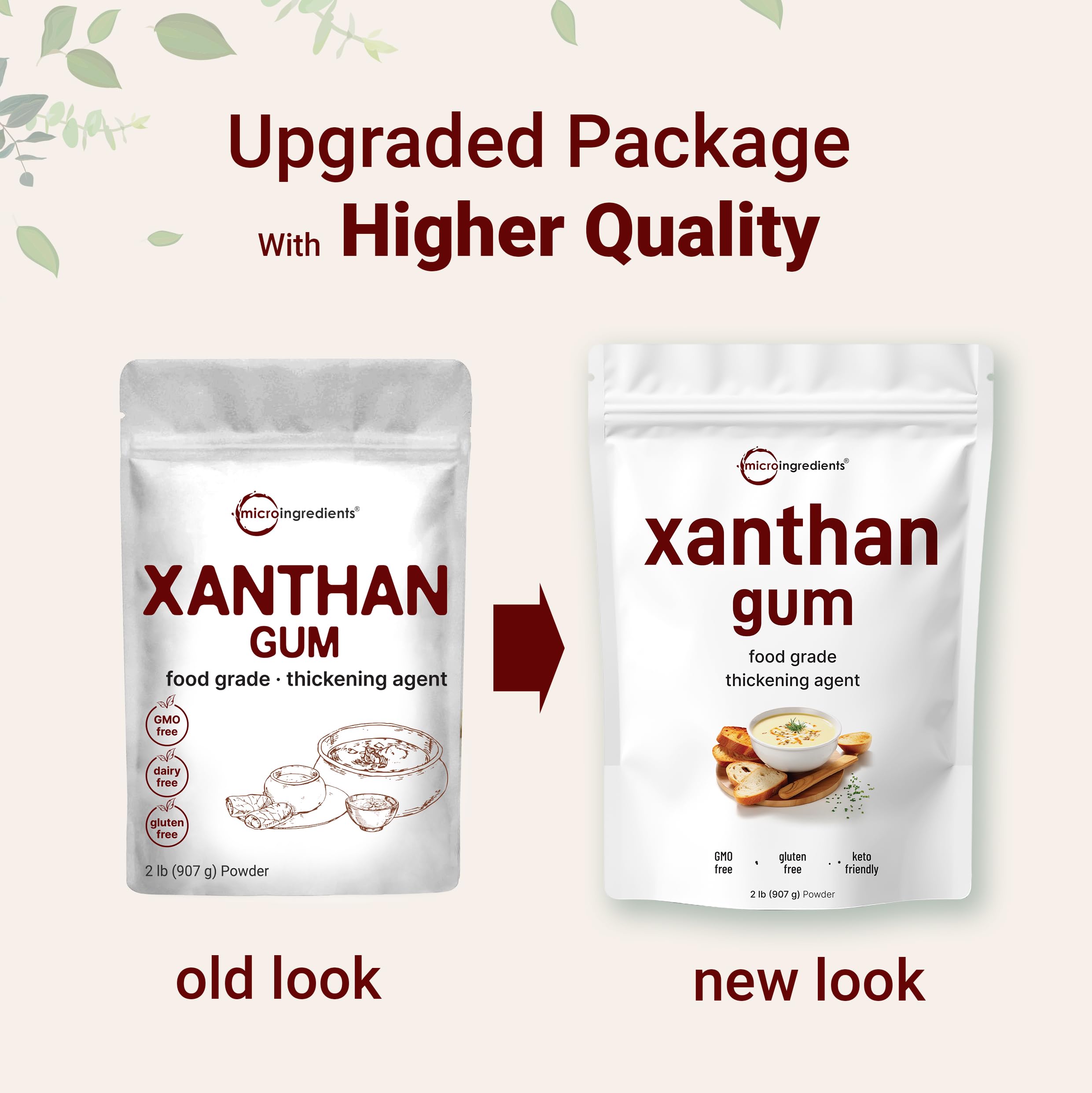 Xanthan gum powder improves keto baking texture and moisture